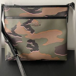 NWT Camo Coach Crossbody Bag